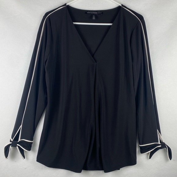 White House Black Market Tops - White House Black Market | Women’s‎ Size Medium Long Sleeve Black V-Neck Blouse